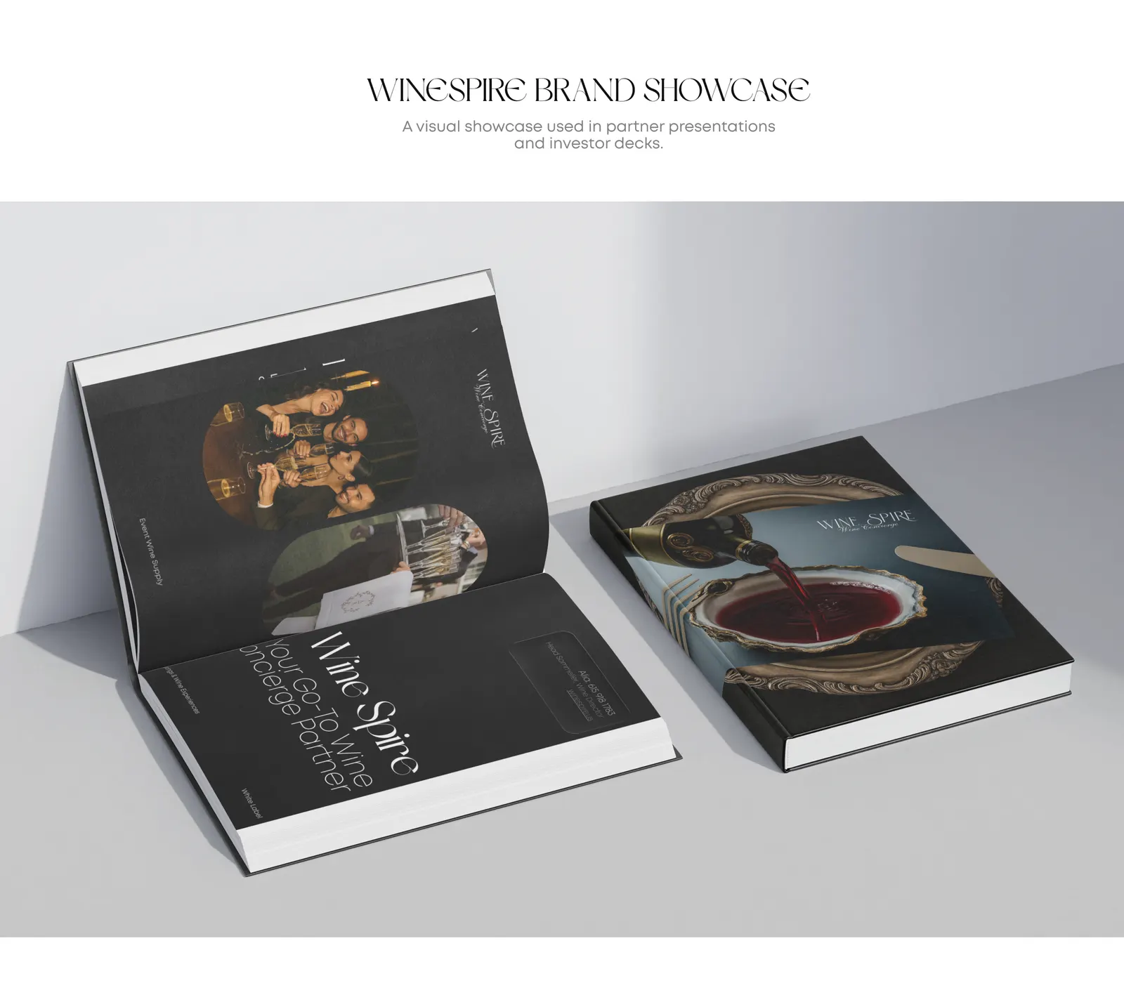 WineSpire brand showcase book for partners and investors
